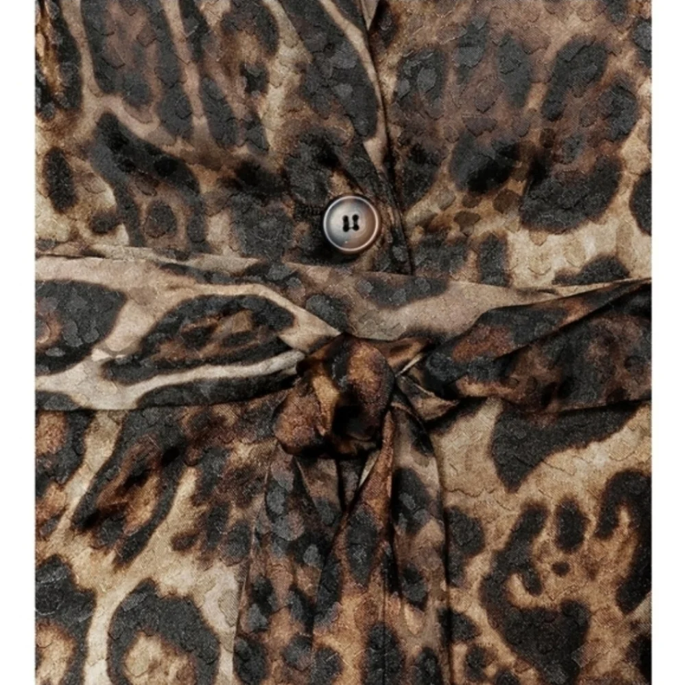 Zara ANIMAL PRINT JACQUARD BLAZER Size XS